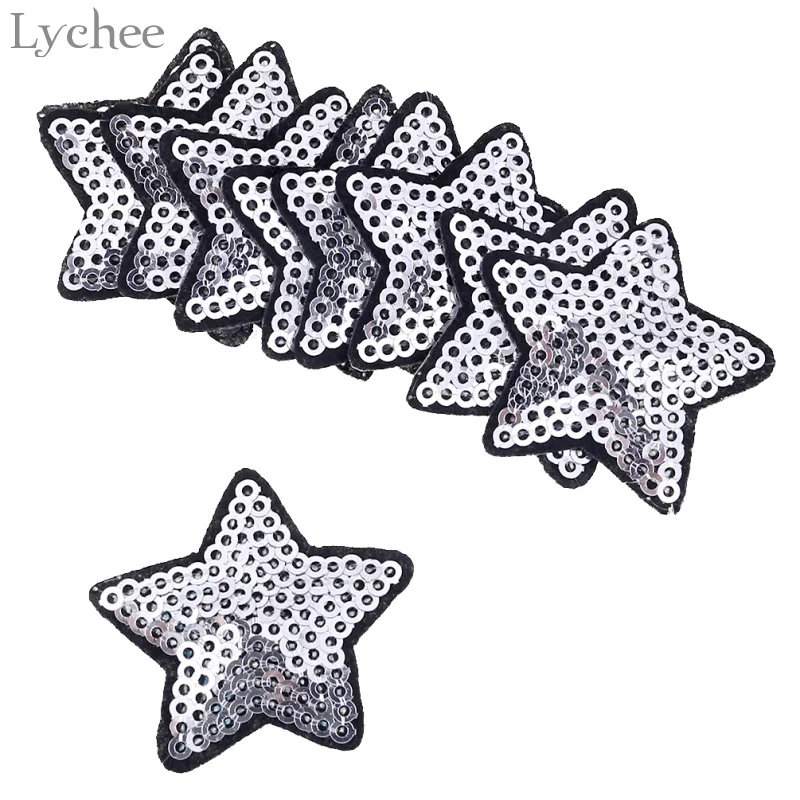 Патчи с блестками Lychee Life 10 шт. железные патчи для одежды аксессуары шитья | Дом и