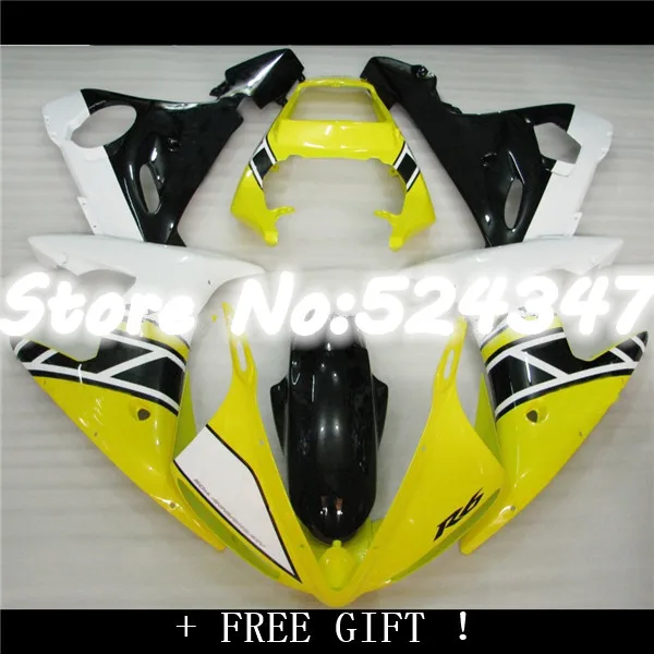 Nn-Желтый Черный Белый YZF R6 ABS обтекатель для YZFR6 2003 2004 YZF-R6 03 04 05 мотоциклетные