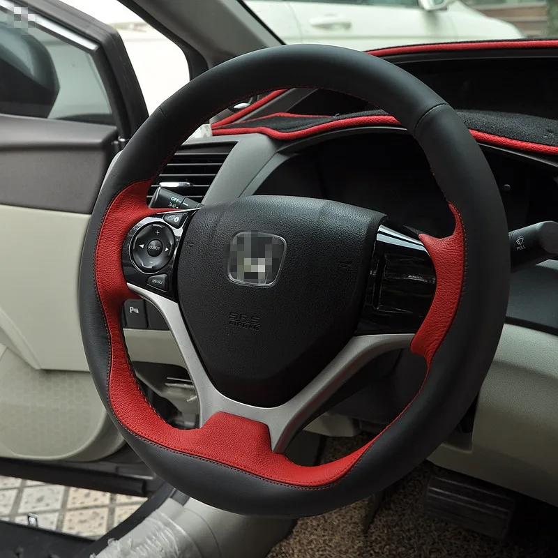 Кожаный чехол на руль для Honda Civic 2012 2013 2014 | Автомобили и мотоциклы