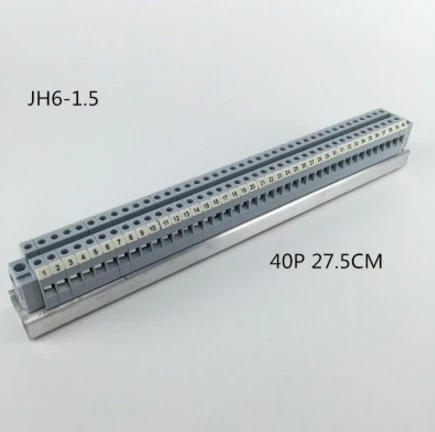 40P 27.5cm JH6-1.5 комбинированная Клеммная колодка комбинированный соединитель кусок направляющей тип напряжения Соединительный ряд - Цвет: 40P 27.5cm
