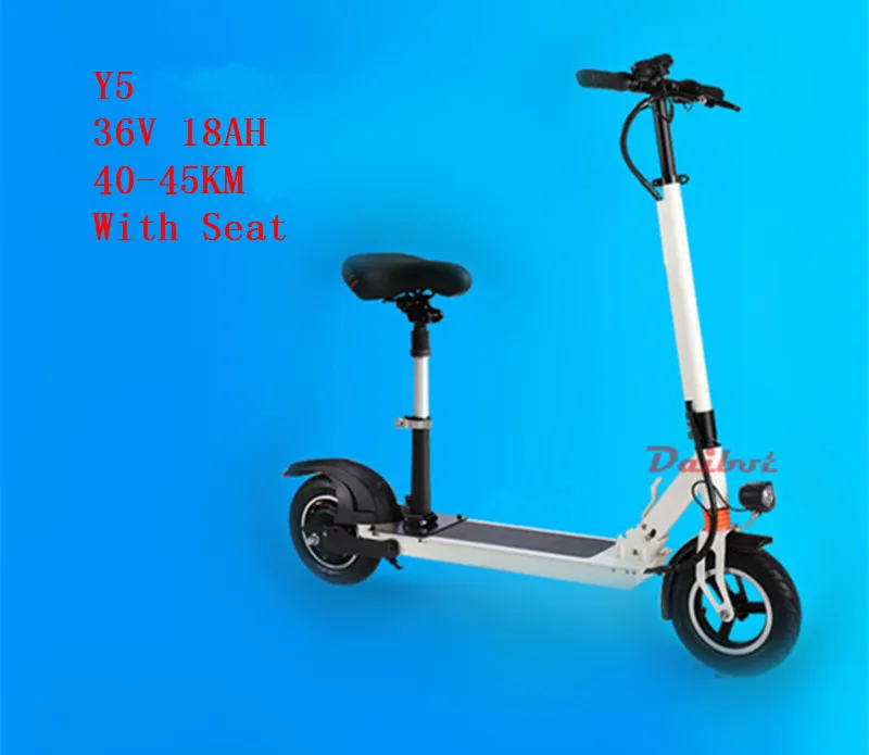 Y5 White with Seat Daibot Y1 Y3 Y5 Y5S Y6 складной электрическая скутер 10 дюймов складной велосипед электрический скейтборд Ховерборд Велосипедный Спорт самокат без налог - Цвет: Y5 White with Seat
