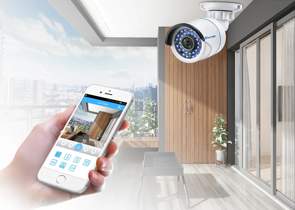 Techage 8CH 1080P H.265 POE ip-камера NVR система 2MP аудио запись звука CCTV комплект видеонаблюдения IR Cut DIY комплект домашней безопасности
