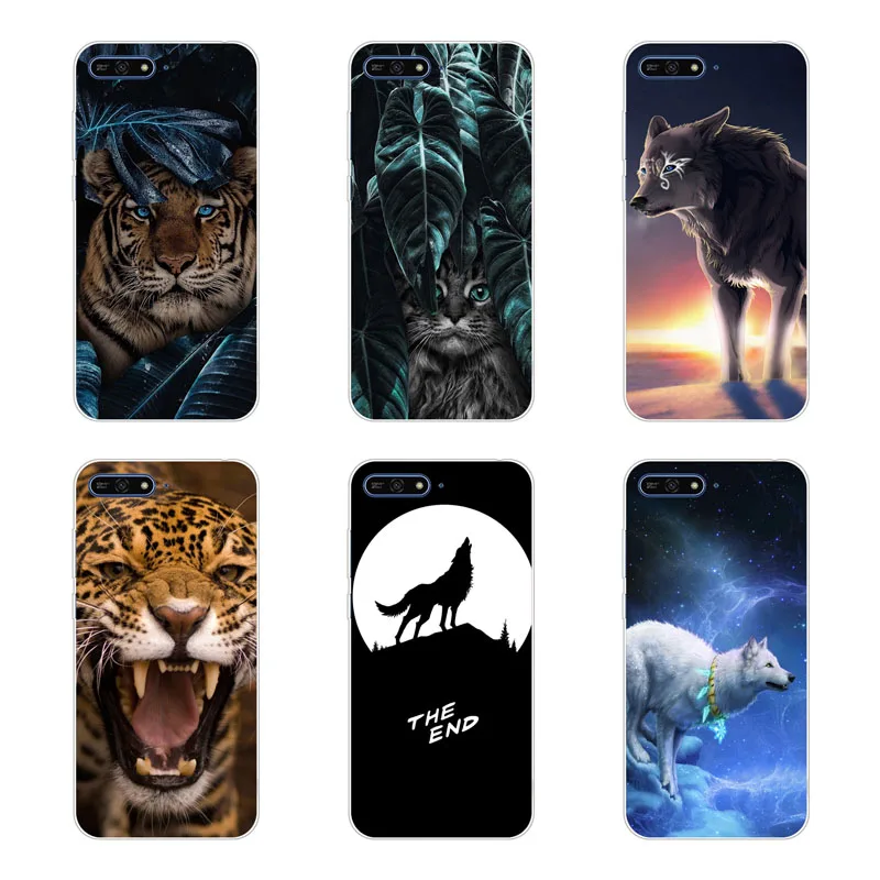 huawei honor 7a Case Silicon tigon beast Painting Soft TPU Back Cover for 5.7&quot Protect Phone cases shell |