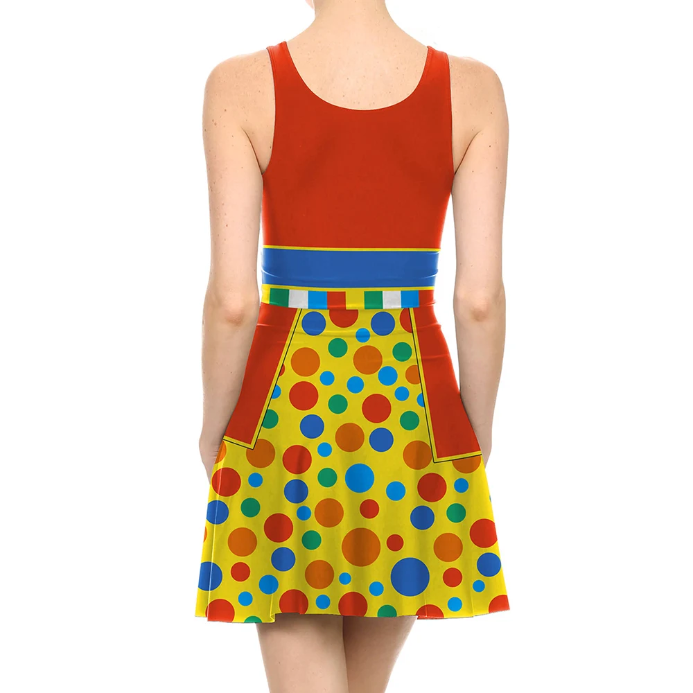 2018 женские летние сексуальные платья на Хэллоуин в Европе США сценические клоуна