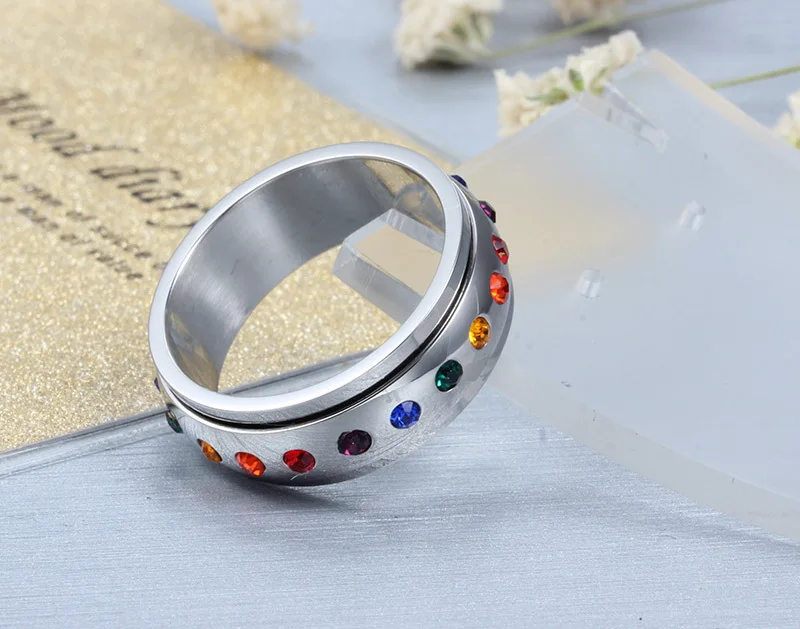 Кольца Anillos для мужчин и женщин классические металлические кольца из нержавеющей