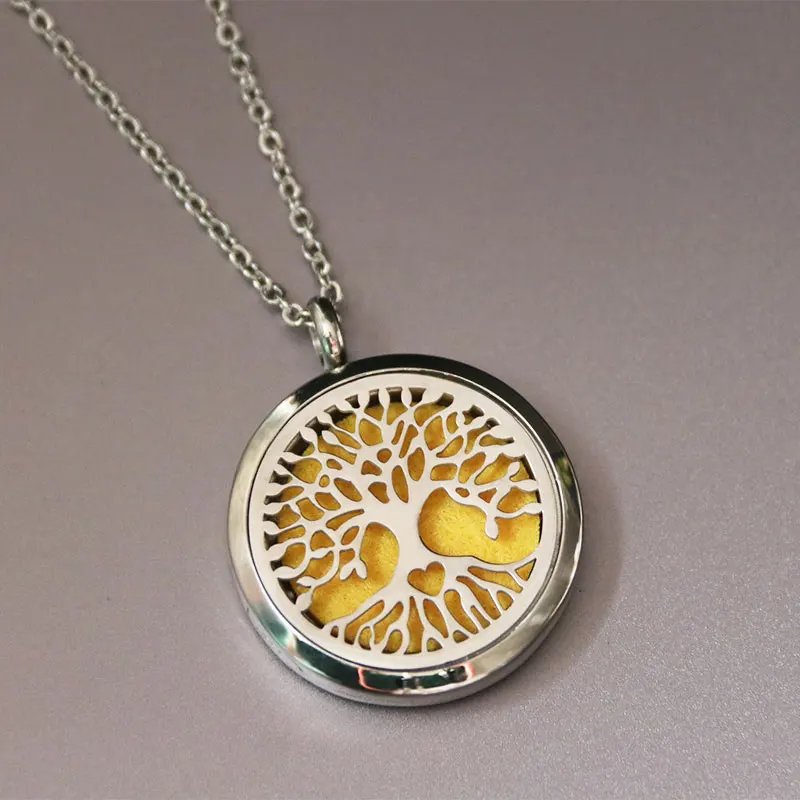 Ожерелье с подвеской Древо жизни из нержавеющей стали лазерной гравировкой 1 шт.