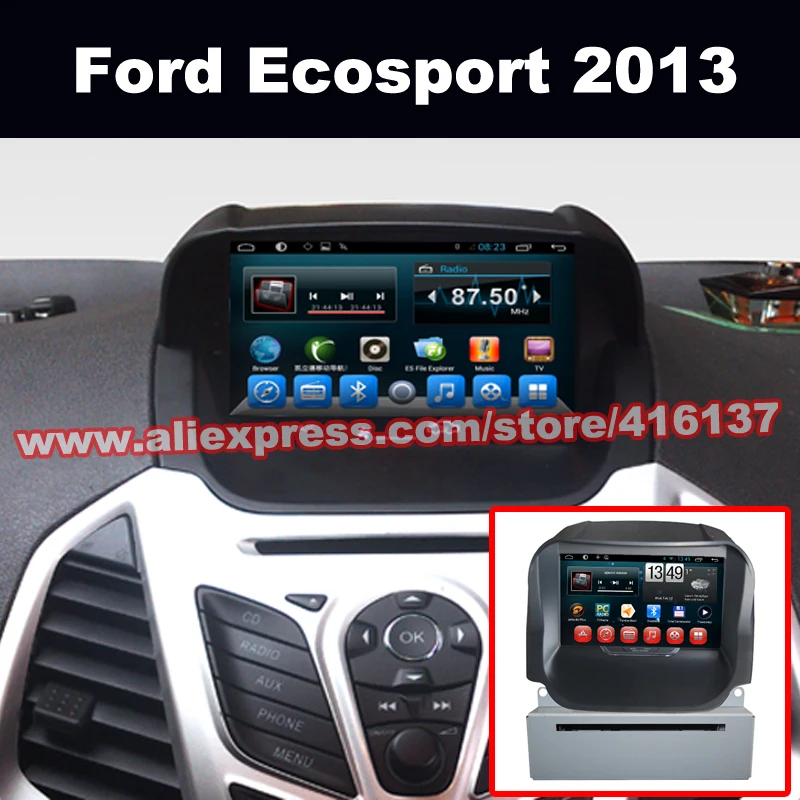 Android головное устройство для Ford Ecosport 2013 2014 2015 в автомобиле gps навигация Wifi + радио