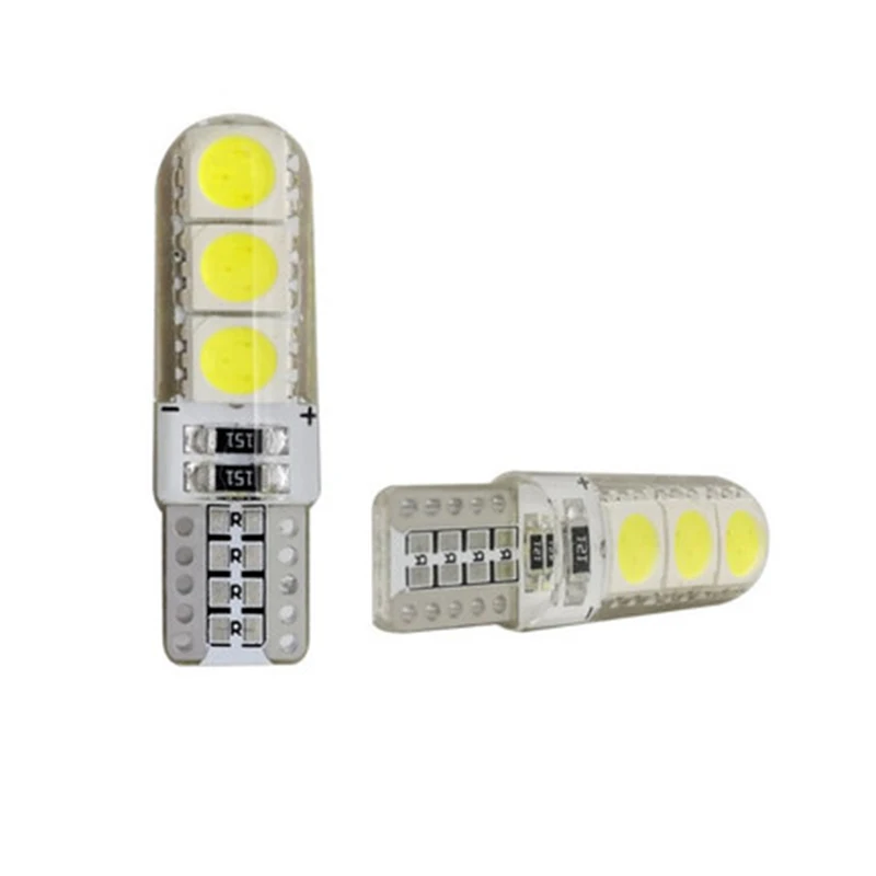 500 шт. leite супер яркие светодиодные лампы T10 194 5050 6 smd DC 12V светильник для номерного знака габаритные огни водонепроницаемый автомобильный Стайлинг