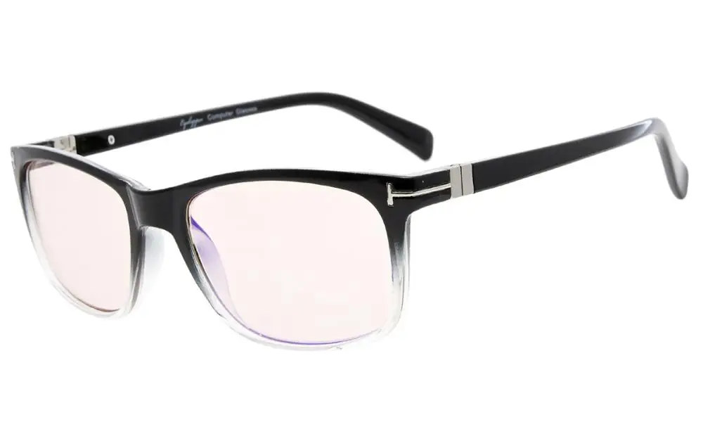 CG150 Eyekepper модные очки для чтения с УФ-защитой, антибликовые считыватели для компьютера, желтые тонированные линзы - Цвет оправы: BlackClear