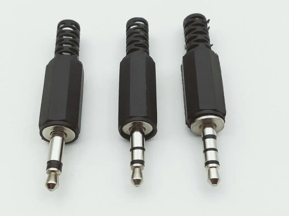 

10 шт. аудио адаптер 3,5 мм моно стерео 4 PoleMale Plug Jack паяльный разъем оптовая продажа