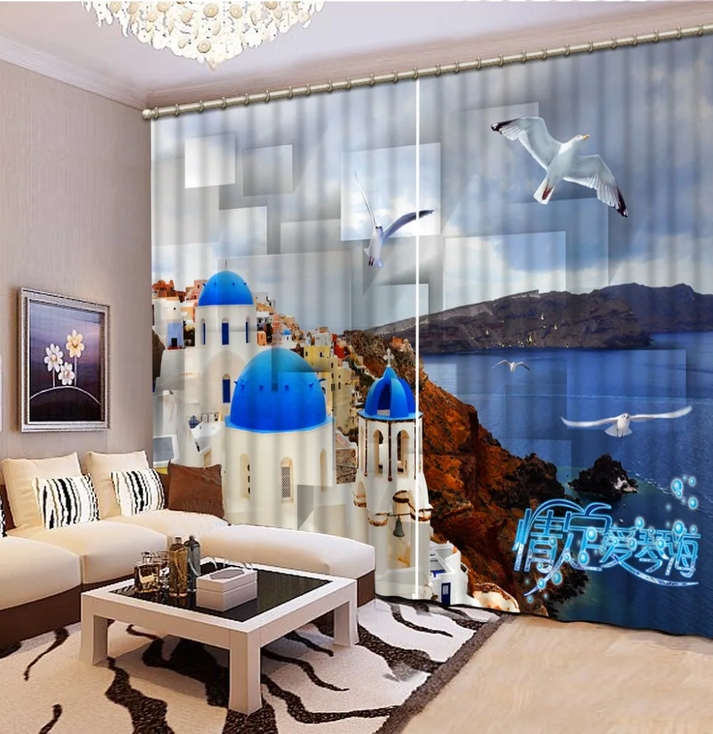 

Curtain Decoration 3D Brief tree Curtains For Bedroom Living room Polyester Room Curtain