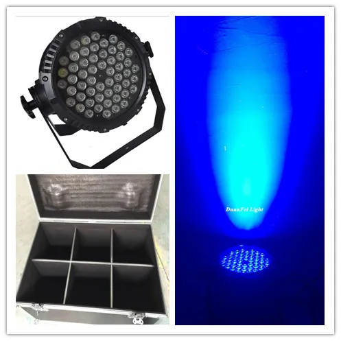 6 шт./лот 54 шт. 3 Вт светодиодный rgb прожектор dmx512 par может наружный dmx с кейс|Эффект