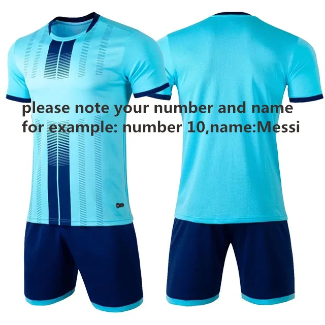 Custom name number Футболки для футбола для мужчин, детские футбольные майки для бега, Детская Футбольная форма, футбольный костюм, Джерси для мальчиков и девочек, Футбольная Одежда - Цвет: Custom name number
