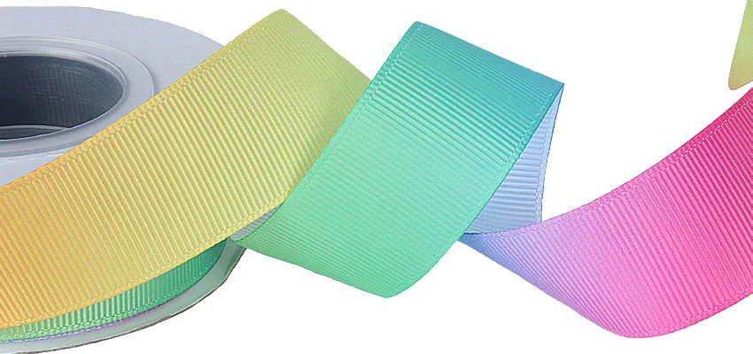 FLRA лента(50 ярдов/партия) Лента Флора пастельная Радуга grosgrain лента для бантов