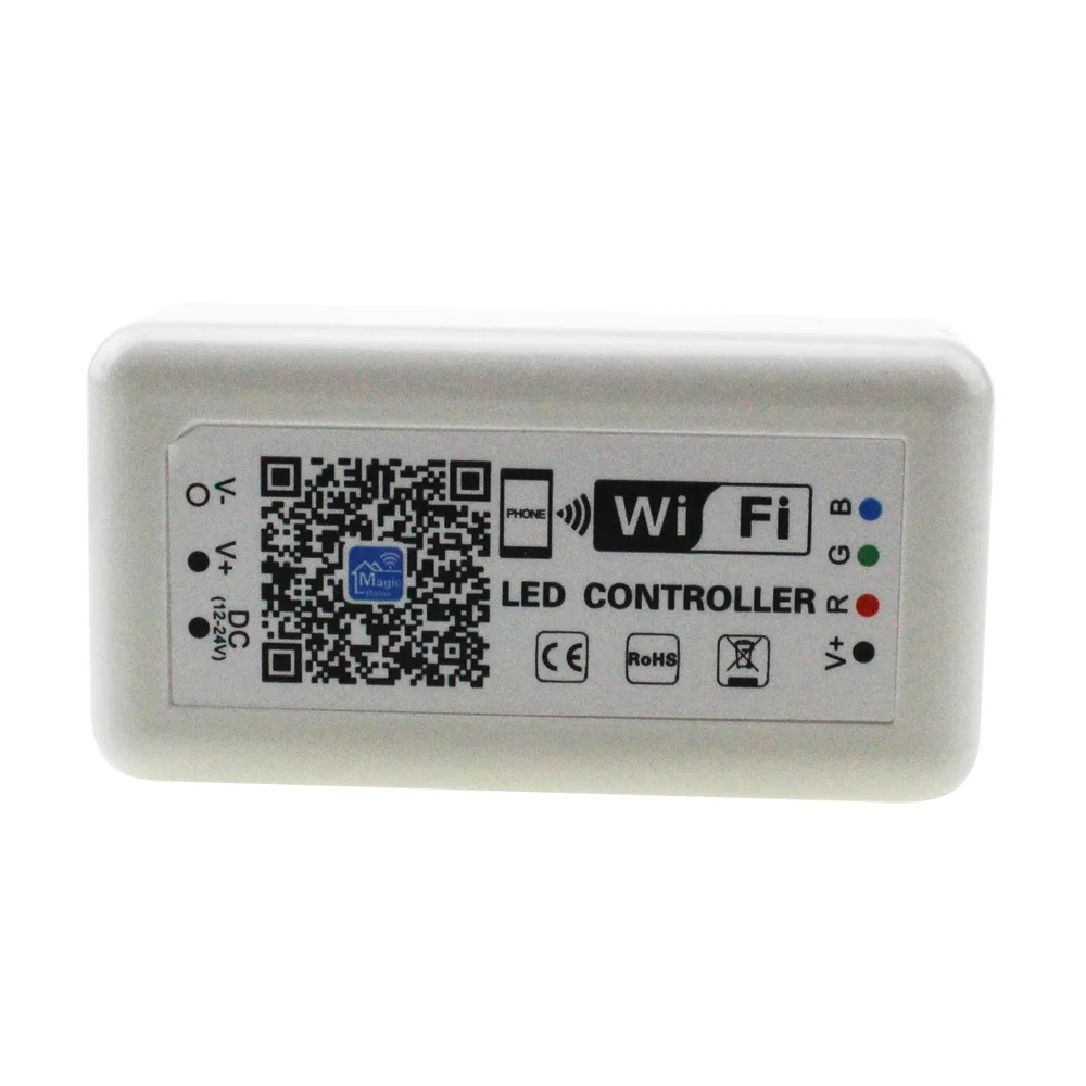 Смарт RGB WiFi Led контроллер DC12-24V RF управление музыкой для 5050 2835 Светодиодная