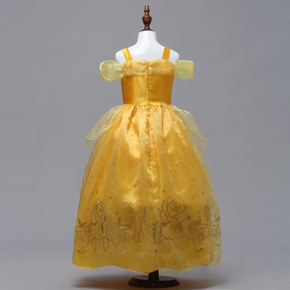 Cosplay Princess Belle Snow White Cinderella Dress Beauty and The Beast Girl Kid Clothes Costume Halloween Christmas Party | Детская