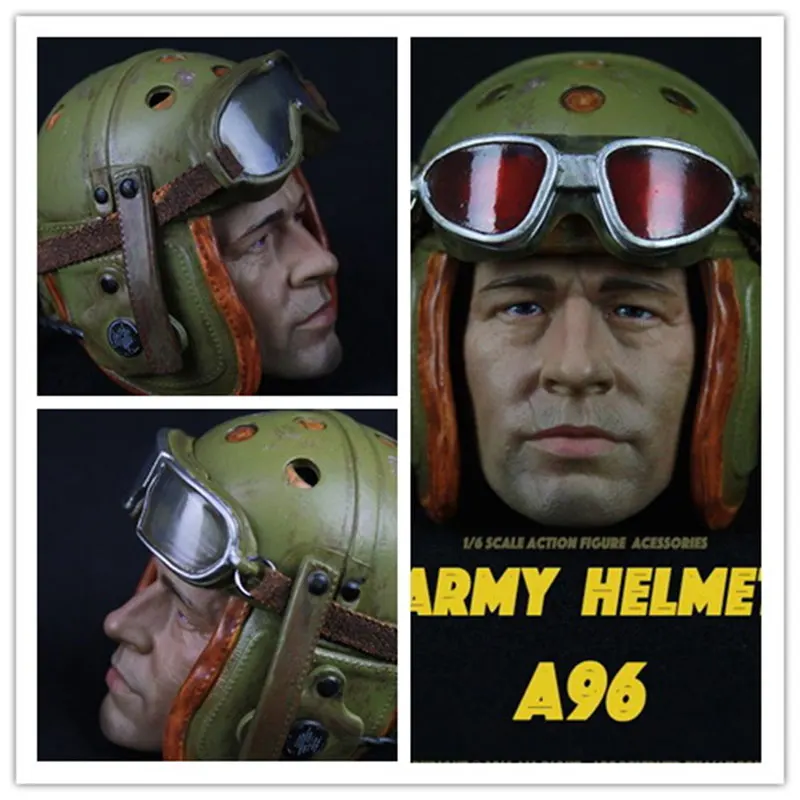 1/6 весы Fury Второй мировой войны Американский армейский Танк пластиковый шлем с