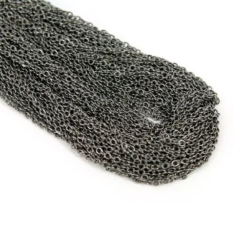 

20M/lot 1.6MM/w (gunmetal black ^^) Metal Chains Jewelry O Shape Chain Jewelry Accessories Findings