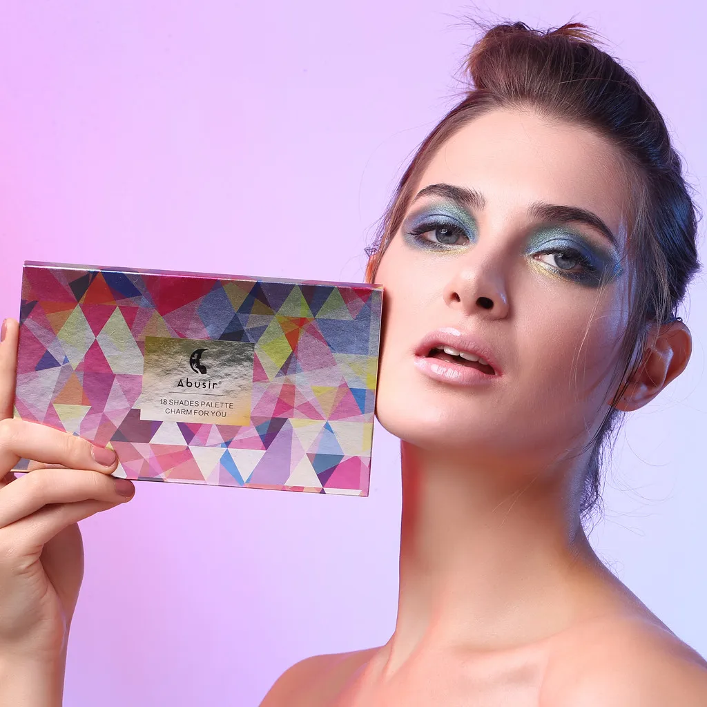 Дропшиппинг 18 цветов тени для век Алмазный макияж жемчуг металлик палитра