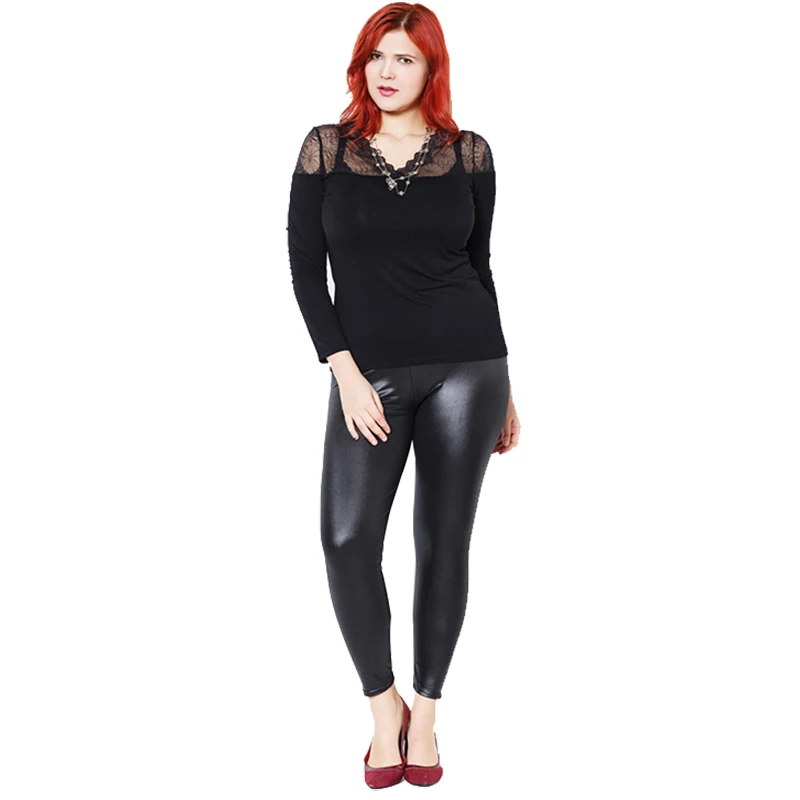 

Sexy Imitation Leather leggingg plus size 5XL