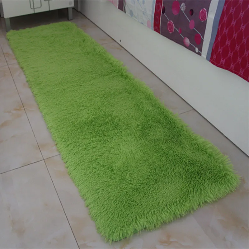 Fruit Green Большой размер коврик для ванной комнаты напольный коврик для спальни коврик для кухни ванной диван 1 шт. прямоугольный однотонный коврик для ванной дверной проем - Цвет: Fruit Green