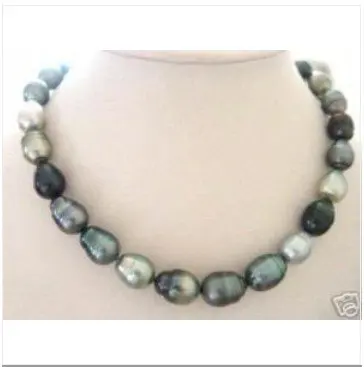 17 5 &quotбольшой черный серый жемчуг ожерелье | Украшения и аксессуары