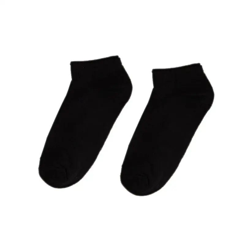 Black 1 пара Хлопковых Носков короткие носки белого, черного и серого цвета мягкие спортивные носки для мальчиков и девочек осенне-зимние сетчатые носки унисекс для фитнеса - Цвет: Black