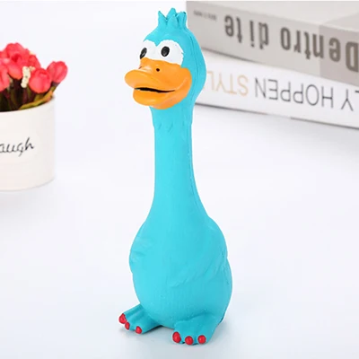 Синий Красные Синие игрушки для домашних животных латексные животные куриные собаки пищат игрушки - Цвет: Синий