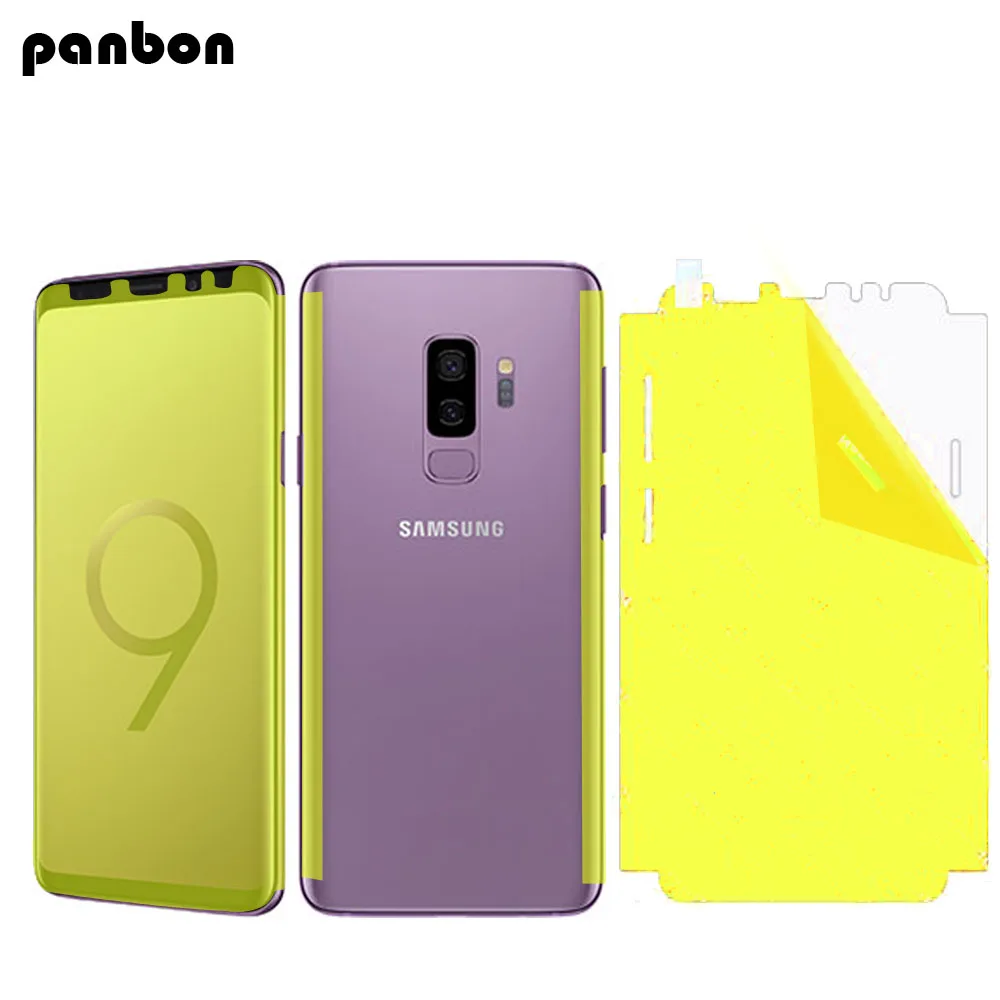 Защитная пленка для Samsung A8/ S9 8/ plus/ A8plus Note 8 полностью закрывающая экран нано ТПУ