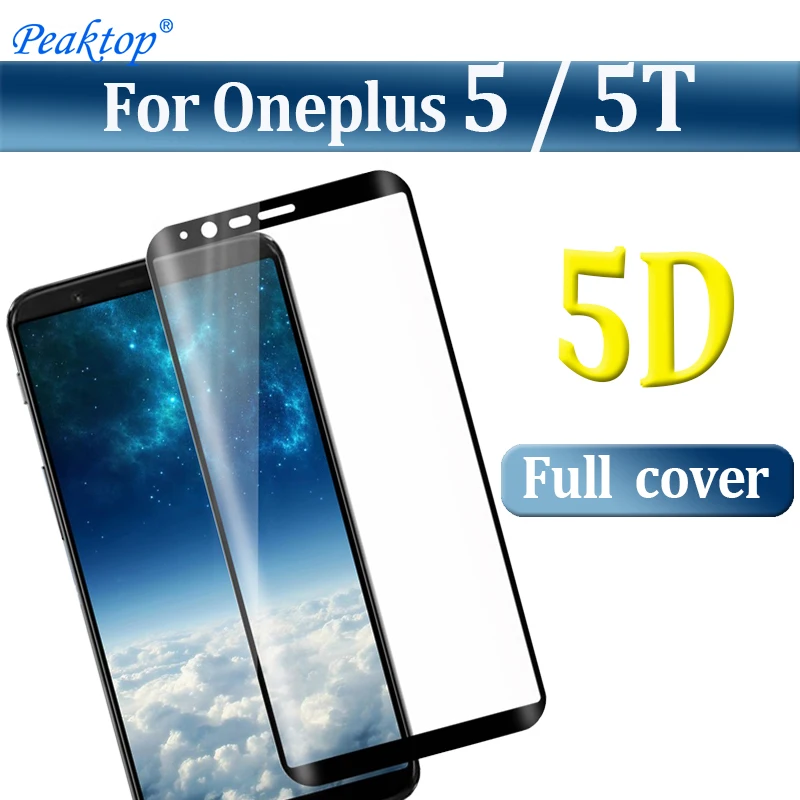 

2 шт. 5D полное покрытие для One Plus 5 t Защита экрана для Oneplus 5 t закаленное стекло 9H защитное стекло защитная пленка