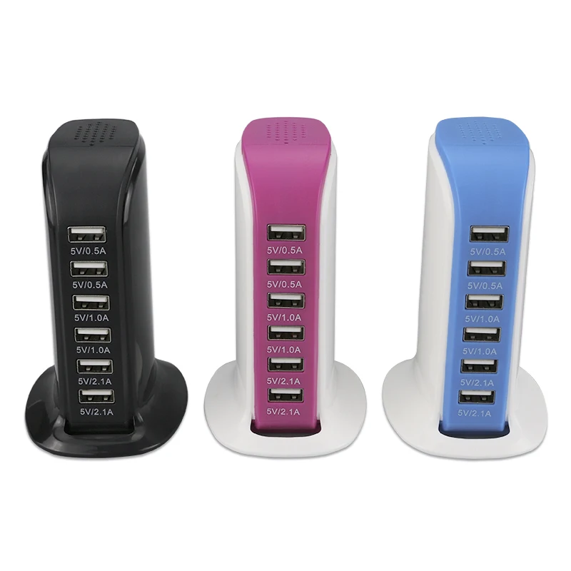 Док-станция для зарядки с USB и подставкой 5 портов 2.4A многофункциональное
