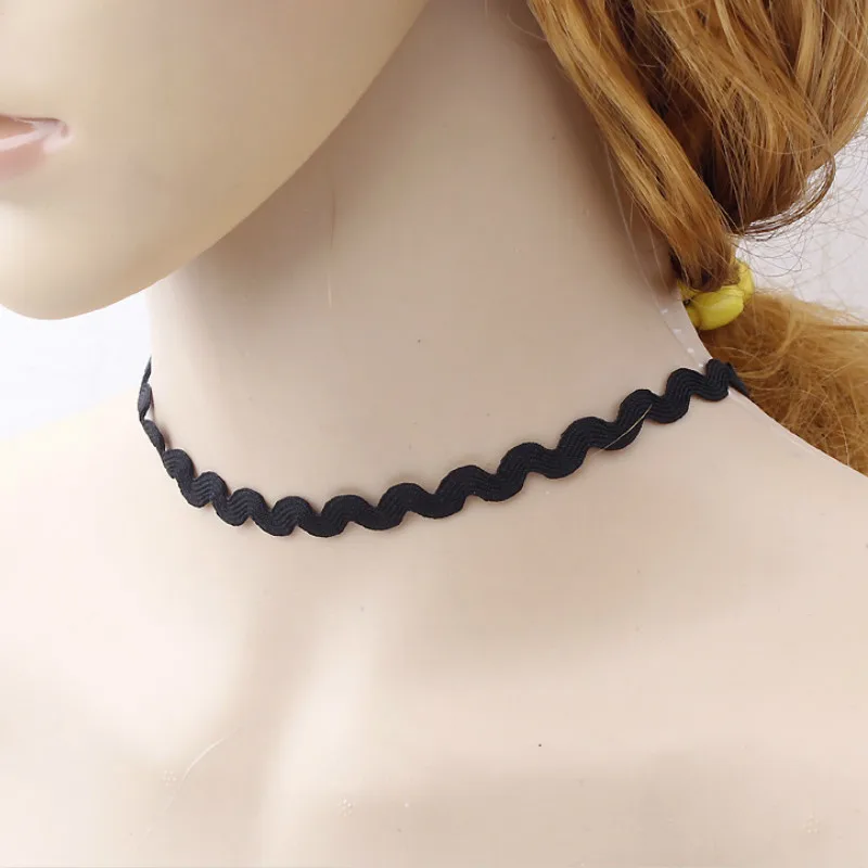 Хит панк черная волна кружево стиль Винтаж бархатное колье ожерелье простой