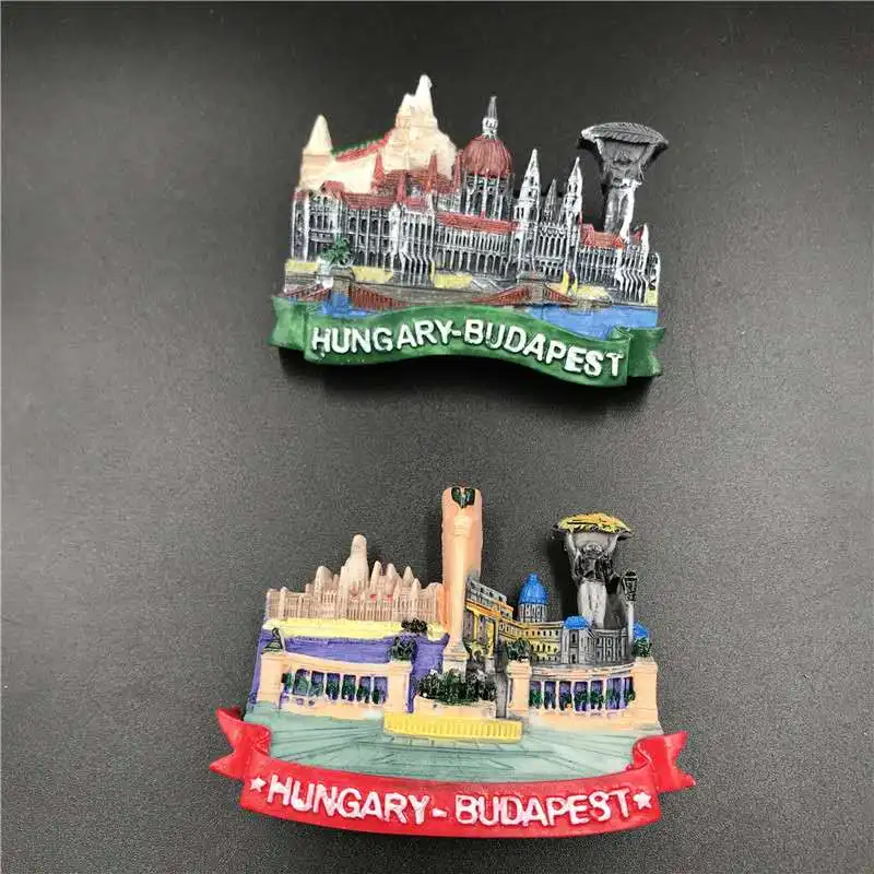 Budapest Hungary resin fridge magnet hand-painted Tourism Souvenirs Refrigerator Magnetic Stickers | Дом и сад