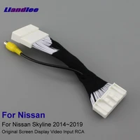 liandlee for nissan skyline hv37hnv37yv37zv37 20142019 rca adapter connector wire cable rear view camera original video