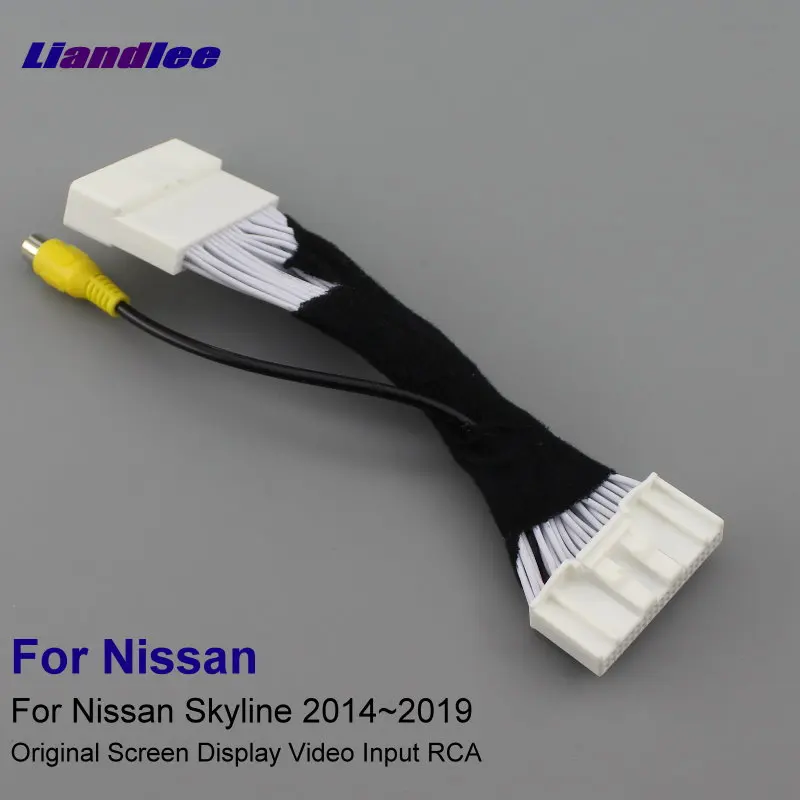 Оригинальный видеокабель Liandlee для Nissan Skyline HV37/HNV37/YV37/ZV37 2014 ~ 2019 RCA | Автомобили и