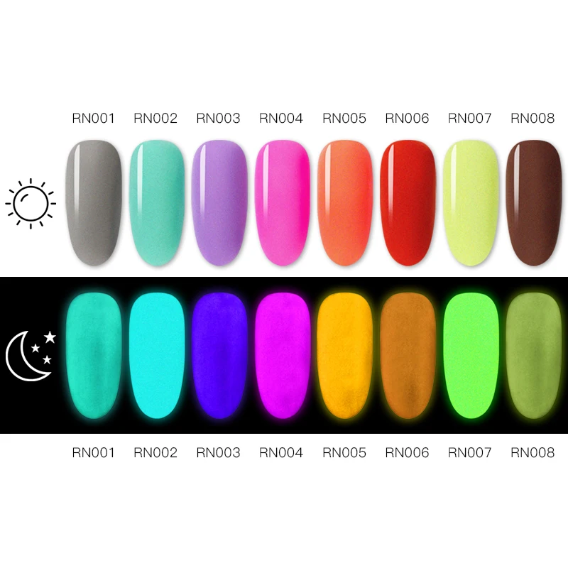 RBAN NAIL 8 цветов блестящий порошок для ногтей светящийся Блестящий Порошок |