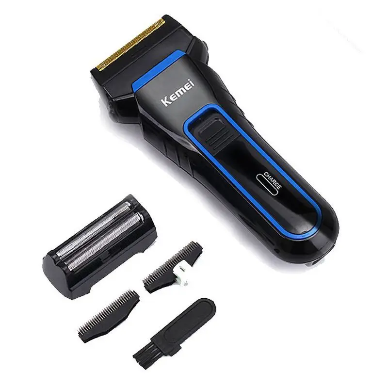 Kemei 3D электробритва из фольги с сменной головкой для бритья перезаряжаемая и