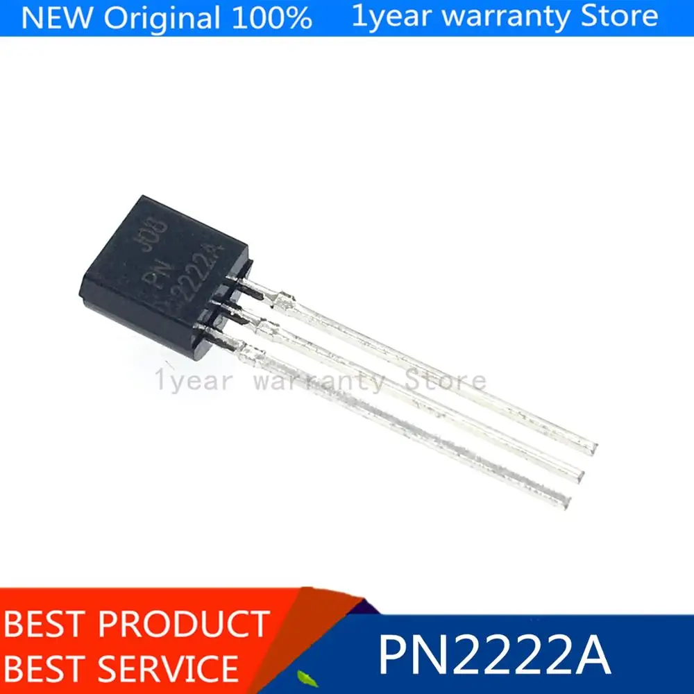100pcs PN2222A TO-92 PN2222 Bipolar junction transistor (BJT) NPN Gen Pur SW New original | Электроника
