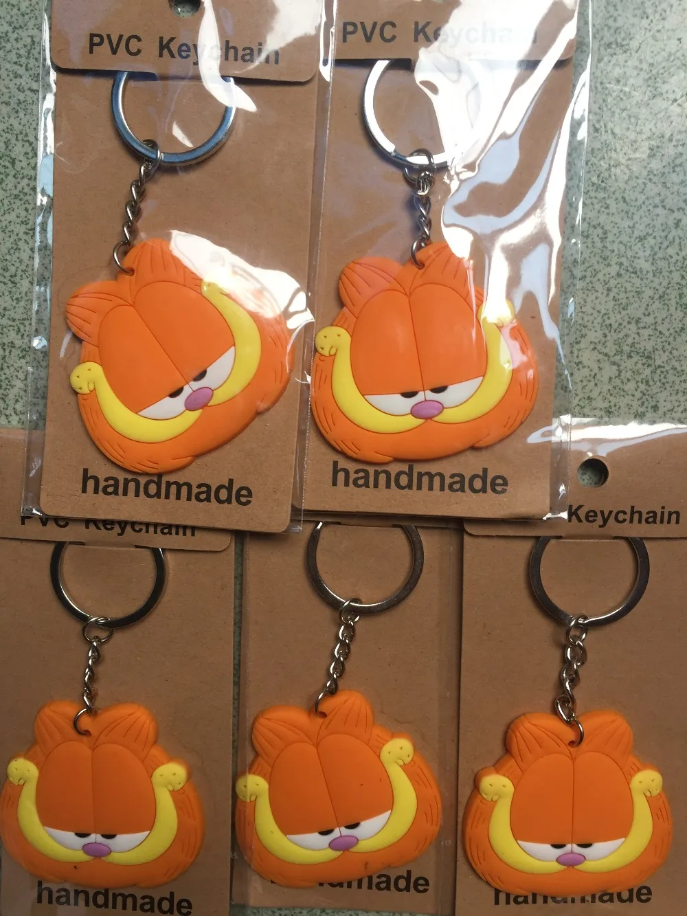 Брелок для ключей из ПВХ Garfield cat llaveros para mujer брелок porte clef блистерная карточка