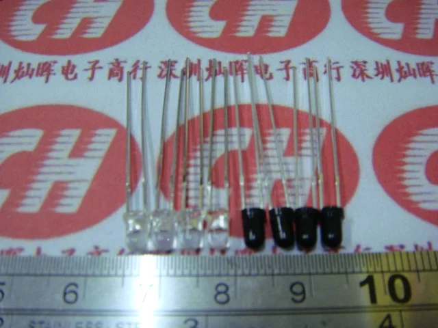 

100PCS 3mm 940nm LEDs infrared emitter and IR receiver diodes EACH 50PCS