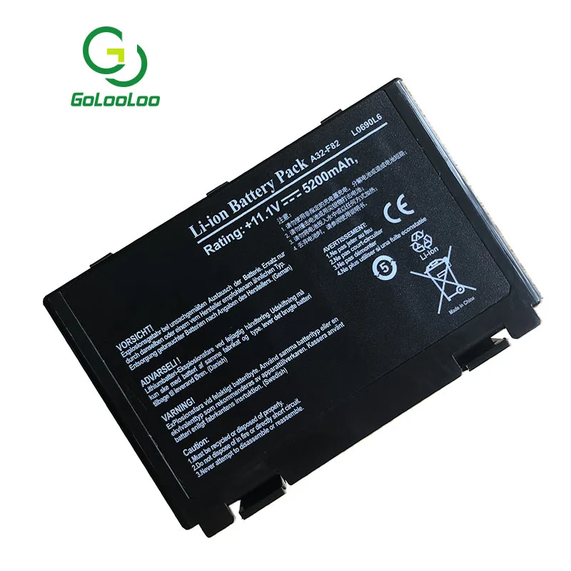 Golooloo Аккумулятор для ноутбука Asus k70ij k70ac p50ij X70ab X70ac X8a X70ij X70ic X70io L0690L6 L0A2016 70NLF1B2000Y A32-F82 k61ic