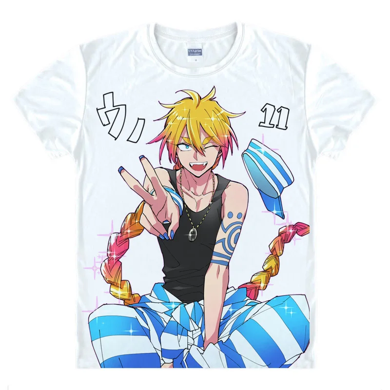 Style 1 Coolprint/футболка в стиле аниме «нанбака-цифры»; футболки с короткими рукавами; Hajime Sugoroku Kenshiro Yozakura; футболки для косплея; хентай - Цвет: Style 1