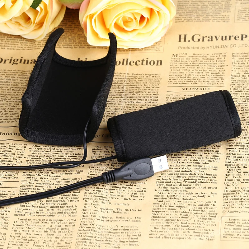 Новинка 1 пара 7/8 дюймовые мотоциклетные Грипсы с подогревом USB электрический