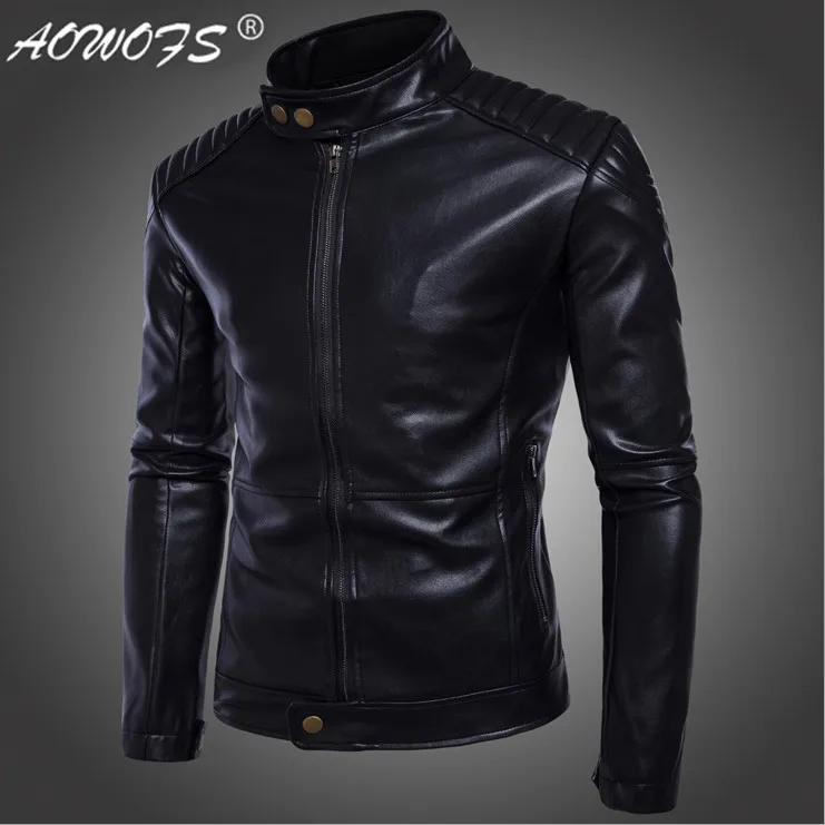 AOWOFS новые мотоциклетные кожаные куртки осенние тонкие экспортные немецкие