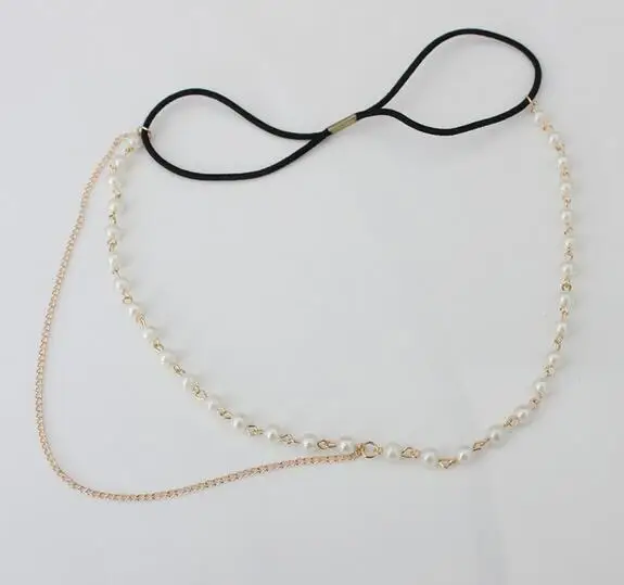 Металлическая повязка на голову в стиле панк Золотая многослойная индийская