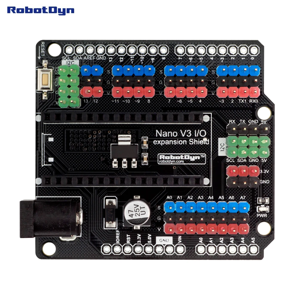 Щит расширения Nano I/O для pinout Arduino V3. (В сборе) | Электронные компоненты и