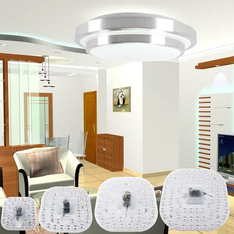 Светодиодный модульный светильник высокой мощности 50 Вт, 12 Вт, 18 Вт, 24 Вт, 36 Вт, энергосберегающие потолочные лампы, источник света 220 В, холодный белый свет для кухни, спальни