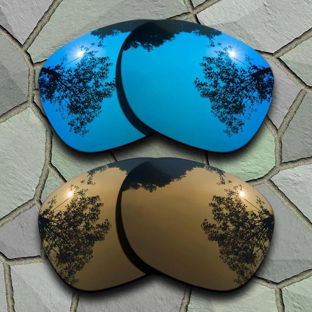 Blue-Bronze Copper Солнцезащитные очки поляризованные Сменные линзы для Оукли гаража рок-сортов - Цвет линз: Blue-Bronze Copper