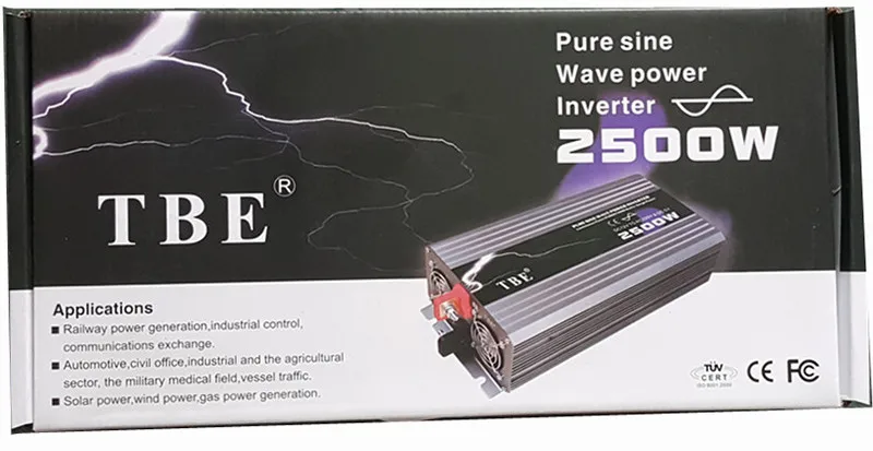 2500W Мощность инвертор DC 12V к переменному току 220V инвертор с чистым синусом USB автомобиль с питанием от солнечных батарей Мощность инвертирующий усилитель Мощность