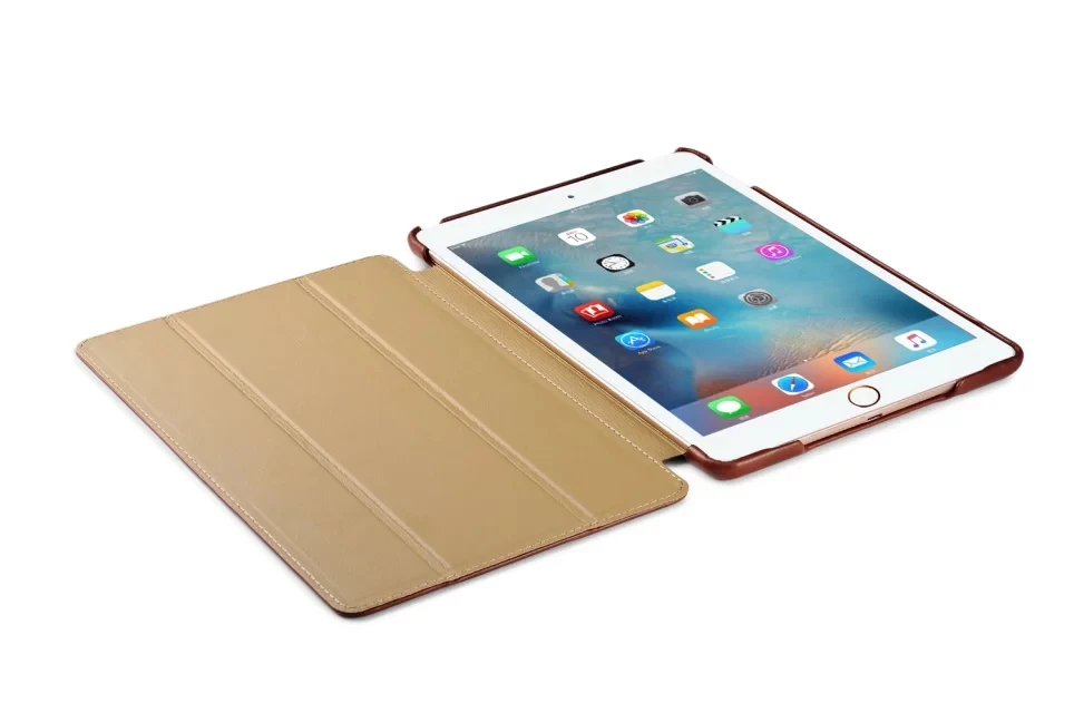 Icarer 3 цвета деловой Винтажный чехол-книжка из натуральной кожи для iPad Mini 4 Ретро Чехол-книжка из воловьей кожи для iPad mini 4